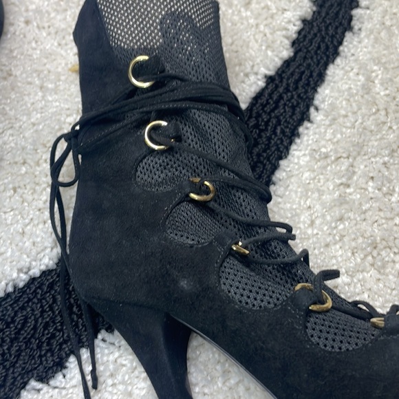 Dolce & Gabbana Y2K Sheer Mesh Open Toe Booties - Picture 7 of 10